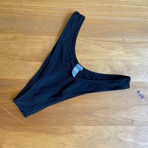 Black High Leg Cheeky Bikini Bottom